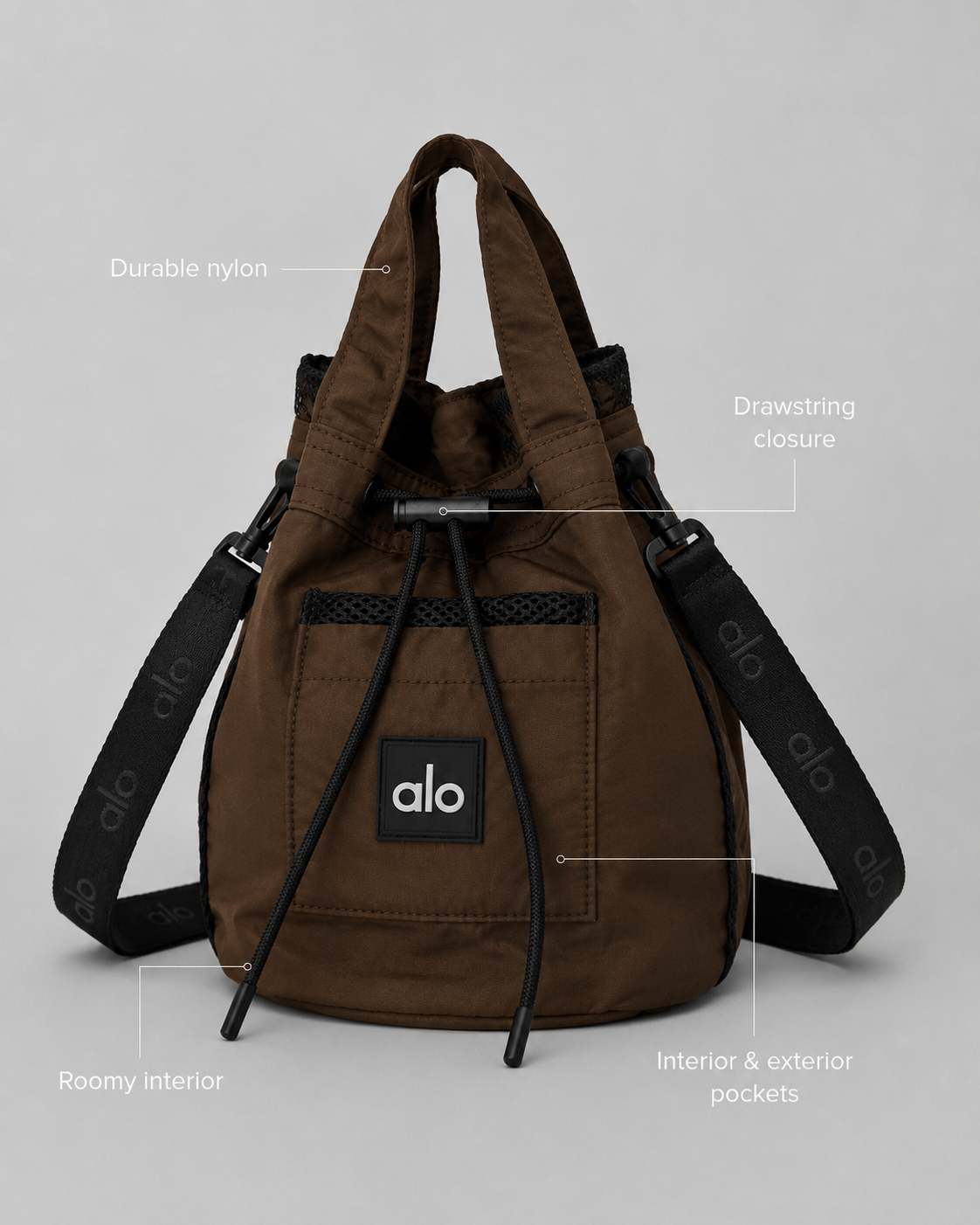 Sac seau à bandoulière - Espresso