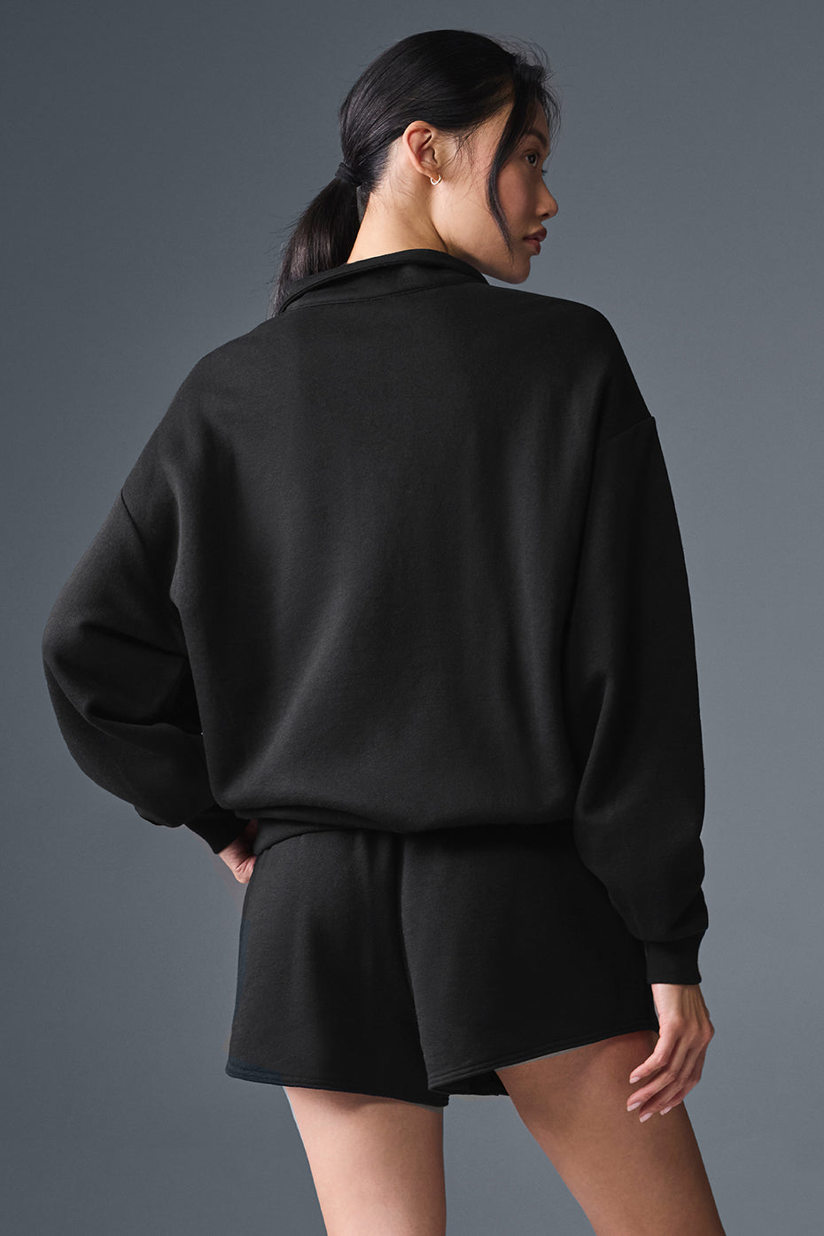 Pull Zippé en Laine ALO-Femme
