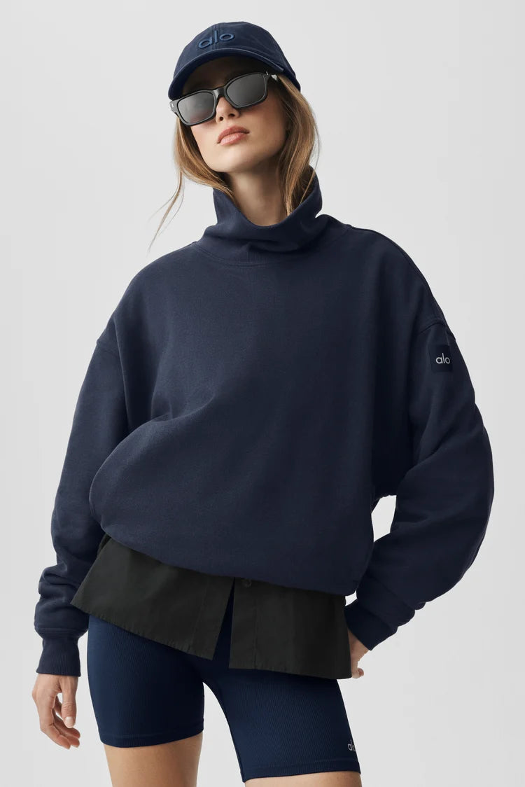 Hazy Mock Neck Pullover