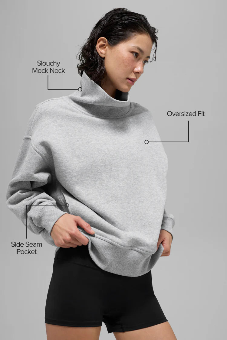Hazy Mock Neck Pullover
