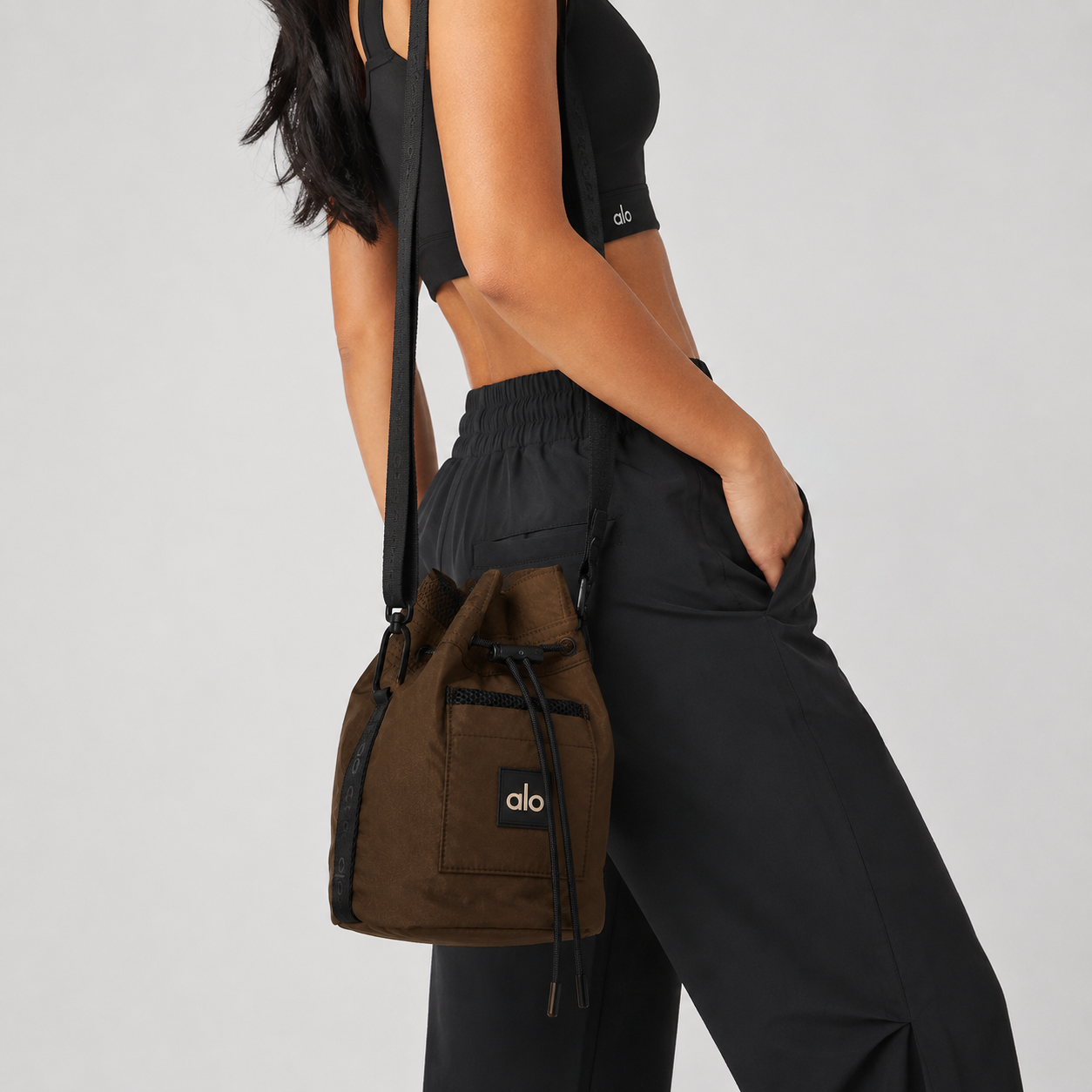 Sac seau à bandoulière - Espresso