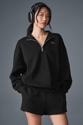 Pull Zippé en Laine ALO-Femme