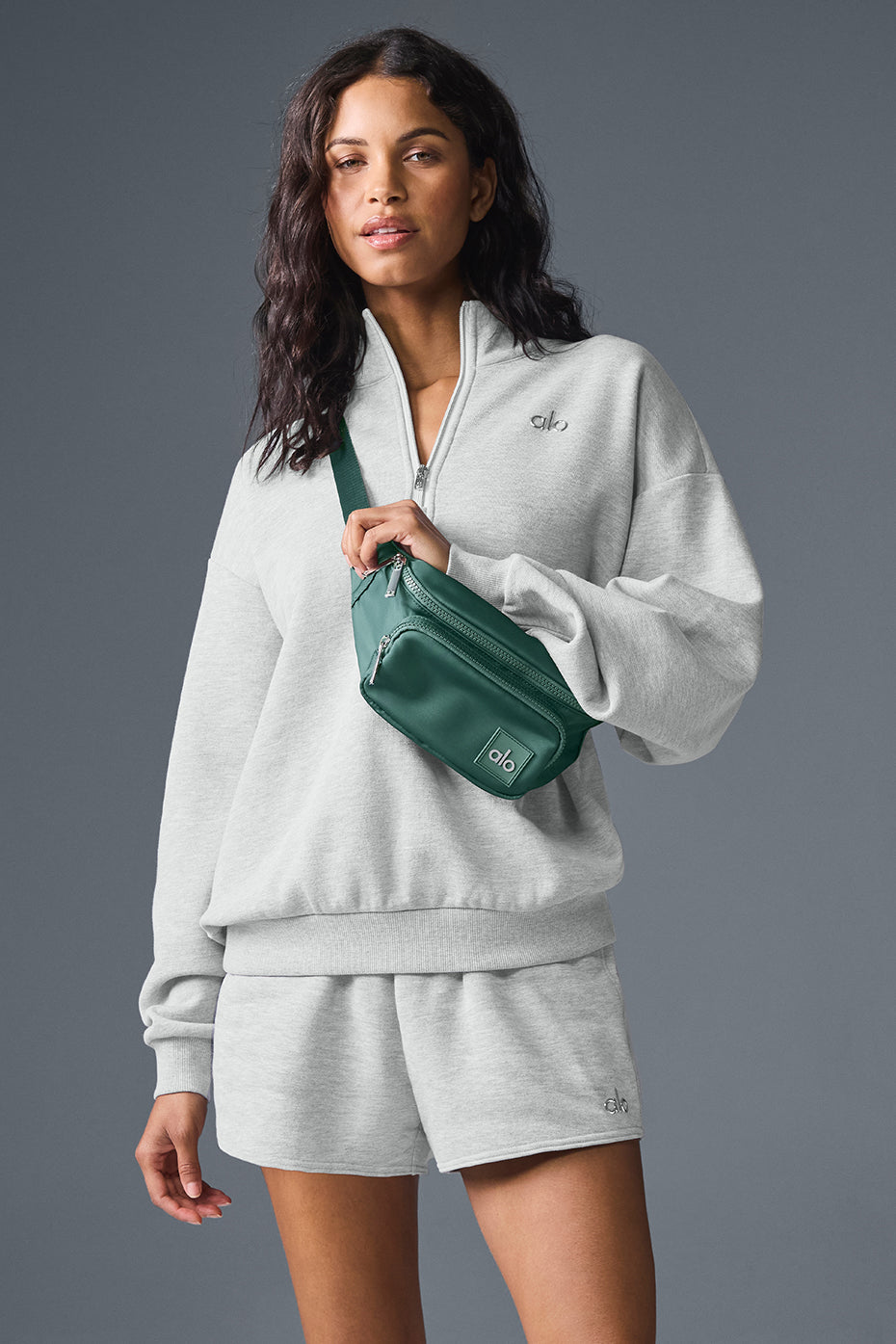 Pull Zippé en Laine ALO-Femme