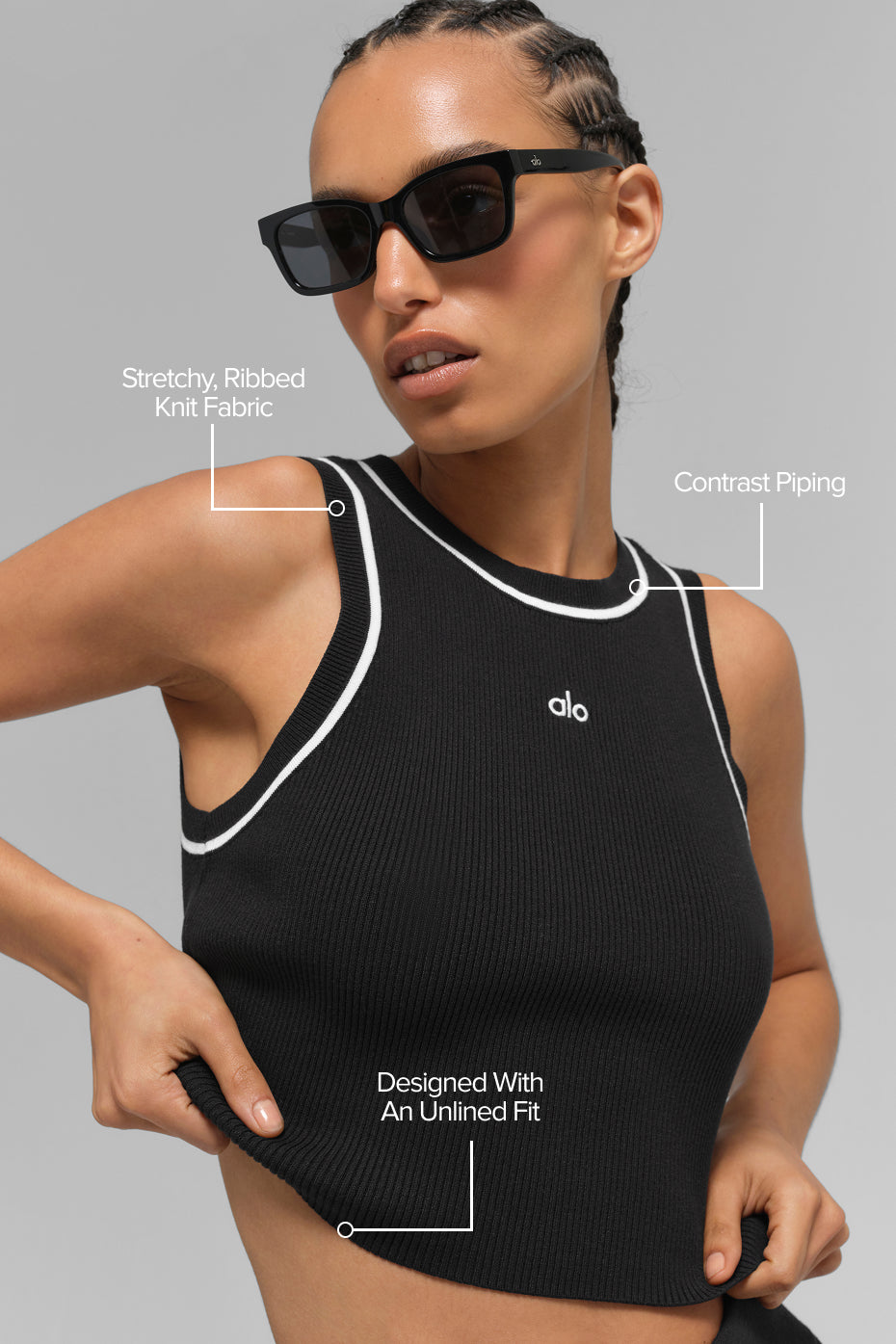 Débardeur - côtelé en tricot Highline Cropped Tank